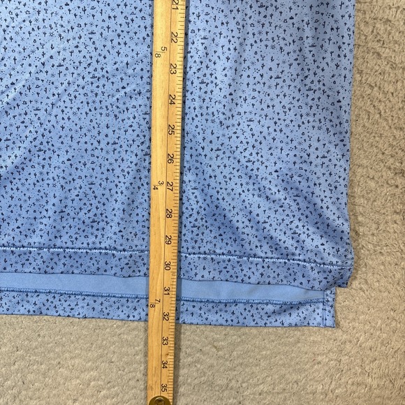 Peter Millar Men Sz L Summer Comfort Polo Shirt Short Sleeve Western Cactus Hat - Picture 4 of 8